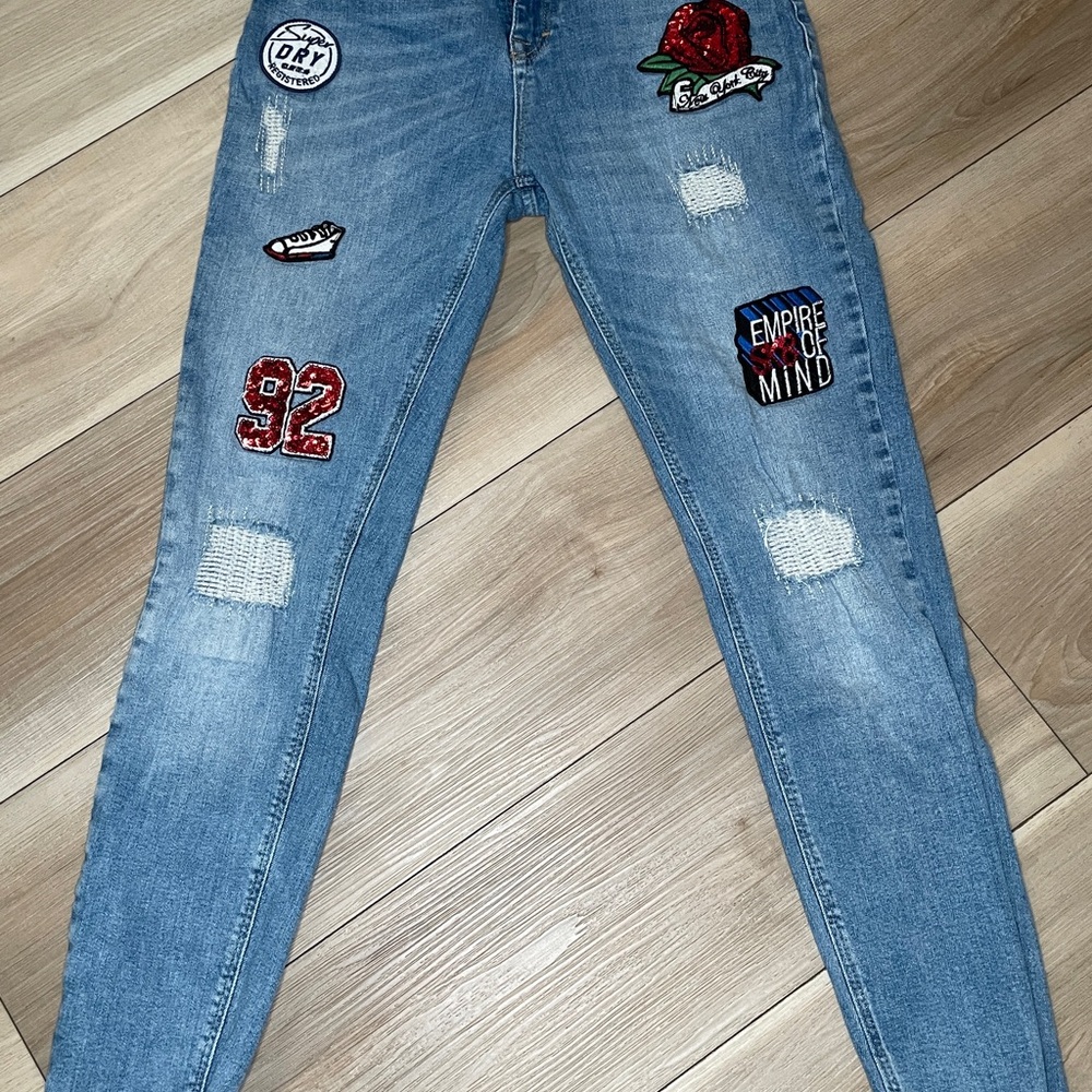 Superdry Blue Embroidered Women's Jeans 28/30